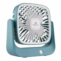 Kisonli F102 Portable Desktop Silent Fan – Rechargeable USB Cooling Fan with 3 Speeds