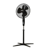 Status 16” Oscillating Pedestal Fan – 3 Speed Adjustable Stand Fan | Black & White