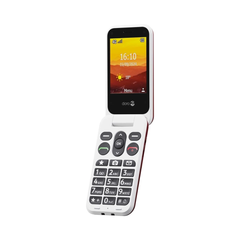 Doro Leva L20 Unlocked Mobile Phone for Seniors – Large Display, HD Sound, Assistance Button Red/White