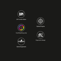 PF141-Panther Force Gaming Mouse | Precision, Performance & Dynamic LED Lighting- Black