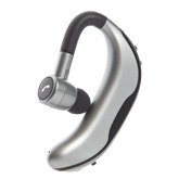 PF31-Panther Force Bluetooth Handsfree Headset – Curved Fit, 17 Hours Talk Time, Dual USB Connectivity (Silver)