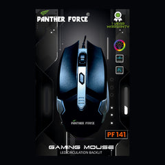 PF141-Panther Force Gaming Mouse | Precision, Performance & Dynamic LED Lighting- Black