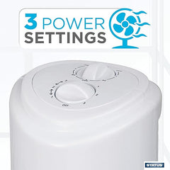 Status 32” Oscillating Tower Fan – 3 Speed Slim Cooling Fan with Timer & Carry Handle (White)