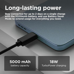 Motorola Moto E15 – 64 GB, Android 14 Go (Misty Blue)