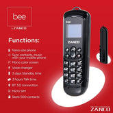 Zanco Bee Mini Keypad Phone – World's Smallest Mobile, 2G GSM, Voice Changer, Bluetooth, Micro SIM Compatible