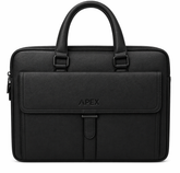 APEX Men’s Leather Laptop Bag – Premium Business Briefcase (Brown & Black)