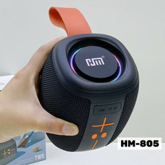HM-805 Wireless Bluetooth Speaker – 1200mAh / IPX4 / RGB Lights / Mini “Subwoofer” Bass