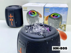 HM-805 Wireless Bluetooth Speaker – 1200mAh / IPX4 / RGB Lights / Mini “Subwoofer” Bass