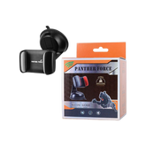 PF07-Panther Force Car Holder – Aluminium Silicon Sucker Phone Mount with Secure Clip Fastening & Wireless Charging Support (Black)