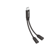 PF124- Panther Force Lightning to 2 Lightning Adapter - Convenient Charging & Syncing for Apple DevicesBLACK