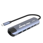 PF133-Panther Force 6-in-1 Hub Multi-functional Adapter: Expand Connectivity and Boost Productivity