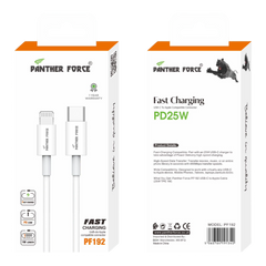 Panther Force PF191-Type-C to Type-C & PF192-Type-C to Lightning Cables – Fast Charging & Data Syncing for Modern Devices