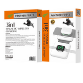 PF210- Panther Force 2-in-1 Wireless Charger - Dual Charging Pad with Extended Cable for Qi-Enabled Devices