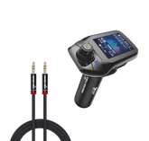 PF41- Panther Force 2.4A Car MP3 FM Transmitter with Dual USB Car Charger | Bluetooth Hands-Free Calling & Music Playback | Universal Car Accessory (Black)