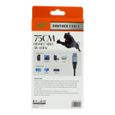 Panther Force HDMI to HDMI Cable - High-Quality Audio & Video Transmission (Black, 0.75M, 1.5M, 3M)
