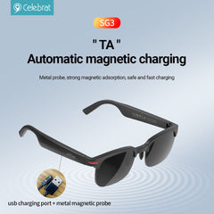 Celebrat SG3 Multi-Function Bluetooth Smart Glasses – Hands-Free Calling & Music | Touch Control | IP67 Waterproof