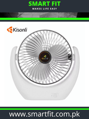 Kisonli F105 Portable Desktop Cooling Fan – Rechargeable 2000mAh USB Silent Fan with 3 Speeds