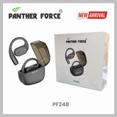 PF248- Panther Force True Wireless Stereo Earphones – Bluetooth 5.4, Noise Reduction, Type-C Charging Case (Black)
