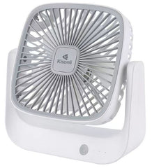Kisonli F102 Portable Desktop Silent Fan – Rechargeable USB Cooling Fan with 3 Speeds
