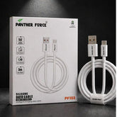PF103-Panther Force Silicone USB to Type-C Cable – 3M Fast Charging & Data Cable for Android & USB-C Devices