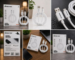 PF105-Panther Force Silicone USB to Type-C Cable – 3M Fast Charging & Data Cable