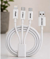 PF113-Panther Force 3-in-1 USB Multi Charging Cable – Lightning, Micro USB & Type-C | 1.2M Fast Charging Cable