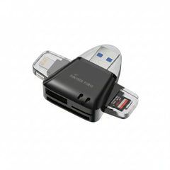 PF251-Panther Force 4-in-1 Mobile Flash Drive – Lightning, USB-C & USB 3.0 | 3A Fast Transfer | Plug & Play