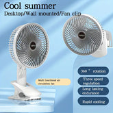 Portable Circulation Clamp Fan – Rechargeable Table Fan with Clamp Stand & USB Power