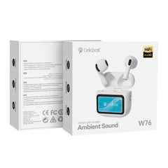Celebrat W76 TWS Earbuds with Smart Color Display