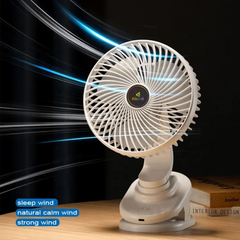 Kisonli F104 Portable Desktop Cooling Fan – Rechargeable USB Air Circulator with 3 Speeds