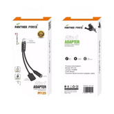 PF125-Panther Force Micro USB to USB Cable 2.4A 1M- - Fast Charging & High-Speed Data Transfer (Black)