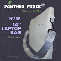 PF255-Panther Force 14-Inch Laptop Bag – Grey | Durable & Stylish Shoulder Bag
