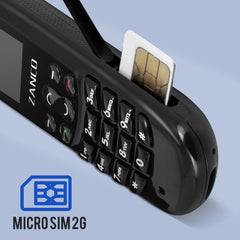 Zanco Bee Mini Keypad Phone – World's Smallest Mobile, 2G GSM, Voice Changer, Bluetooth, Micro SIM Compatible