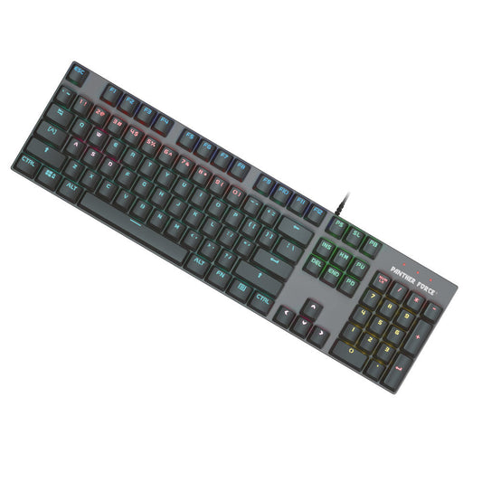 PF138 -Panther Force Mechanical Gaming Keyboard & Mouse Combo - RGB Backlighting, Adjustable DPI, Ergonomic Design, Durable Build, High-Precision Performance