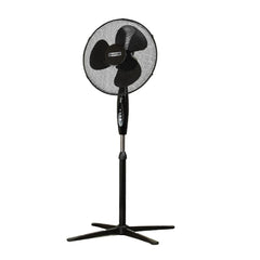 Status 16” Oscillating Pedestal Fan – 3 Speed Adjustable Stand Fan | Black & White