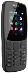 Nokia 106 all carriers 4GB Dual Sim 2018 Dark Grey With LED Torch - FM Radio - Big Button Phone