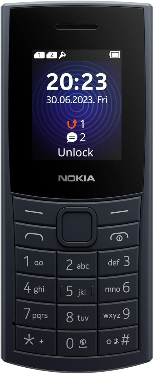 Nokia 110 4G Feature Phone with 4G, Camera, Bluetooth, FM radio, MP3 player, MicroSD, Long-Lasting Battery, and Pre-loaded Games, Dual Sim