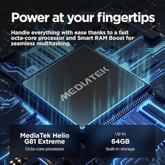 Motorola Moto E15 – 64 GB, Android 14 Go (Misty Blue)