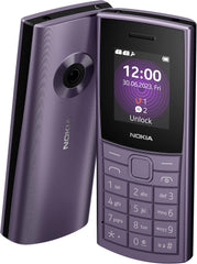 Nokia 110 4G Feature Phone with 4G, Camera, Bluetooth, FM radio, MP3 player, MicroSD, Long-Lasting Battery, and Pre-loaded Games, Dual Sim