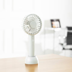 Daewoo Mini Handheld Travel Fan – USB Rechargeable Portable Fan with Stand, 3 Speeds & Foldable Design