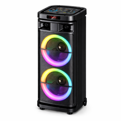 PF42-Panther Force Super Power Party Speaker – Wireless Bluetooth Speaker with RGB Lights, Dual Bass, Karaoke Mic, FM Radio, USB/TF & Remote Control
