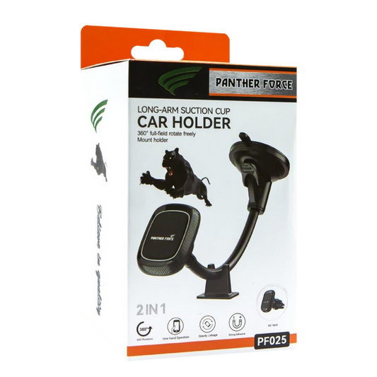 PF25-Panther Force Magnetic Long Neck Holder – 360° Adjustable Car Mount with Seamless Connectivity & Uninterrupted Power