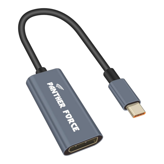 PF27-Panther Force 8K HDTV Type-C to DisplayPort Adapter - Ultra-High Definition Connectivity (Black)