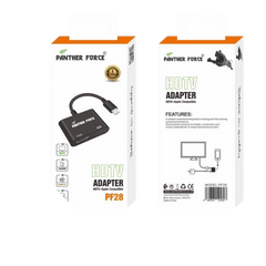 PF28- Panther Force HDTV Adapter - Universal Compatibility for HDTV & Apple Devices (Black)