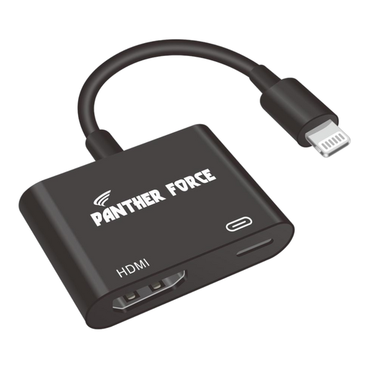 PF28- Panther Force HDTV Adapter - Universal Compatibility for HDTV & Apple Devices (Black)