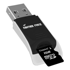 PF126- Panther Force Micro SD USB 2.0 Card Reader (Black) – Compact & Reliable Memory Card Reader