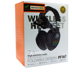 PF167-Panther Force Wireless Big-Head Headphones – Premium Sound, Aluminium Finish, Comfortable Fit(BLACK)