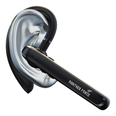 PF197-Panther Force Earpiece – 18H Talk Time, USB-C Fast Charging, Wireless Bluetooth, Black