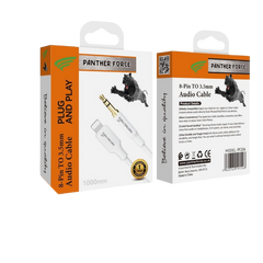 Panther Force Type-C & Apple AUX Cables - High-Quality 3.5mm Audio Cables for Type-C and Lightning Devices