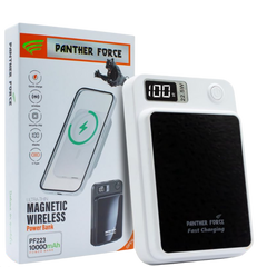 PF223 - Panther Force MagSafe 10000mAh Power Bank | Magnetic Wireless Charging, Fast Charging, Compact Design (white)